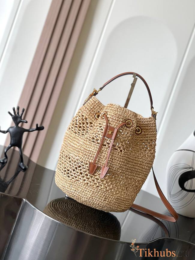 Celine Clara Bag Raffia Natural 23x25x20cm - 1