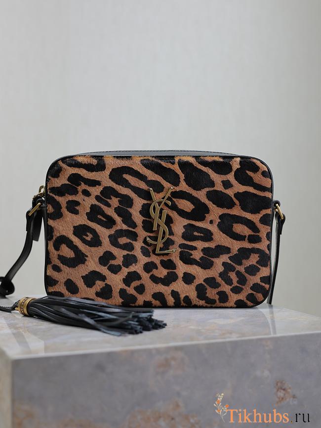 YSL Camera Lou Crossbody Bag Leopard 23x16x6cm - 1