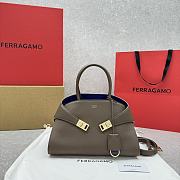 Ferragamo Hug Tote Bag Grey 31.5x19x22cm - 1