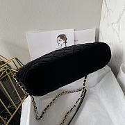 Chanel Clutch With Strap Black Bag Velvet 28.5x20.5x7cm - 4