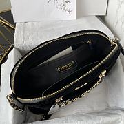 Chanel Clutch With Strap Black Bag Velvet 28.5x20.5x7cm - 3