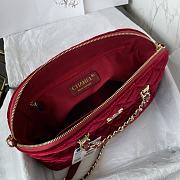 Chanel Clutch With Strap Red Bag Velvet 28.5x20.5x7cm - 6