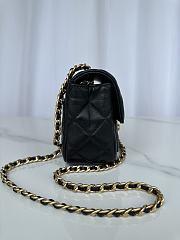 Chanel Mini Flap Bag Lambskin Gold Black 19x13.5x7cm - 3