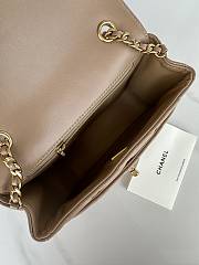 Chanel Mini Flap Bag Lambskin Gold Beige 19x13.5x7cm - 6