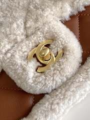 Chanel Mini Flap bag Fleece Gold Beige Brown 18x12x6cm - 4
