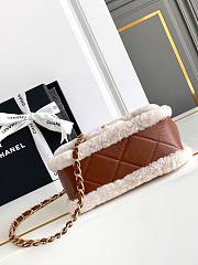 Chanel Mini Flap bag Fleece Gold Beige Brown 18x12x6cm - 3