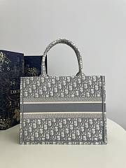 Dior Medium Book Tote Grey Oblique Bag 36x18x28cm - 2