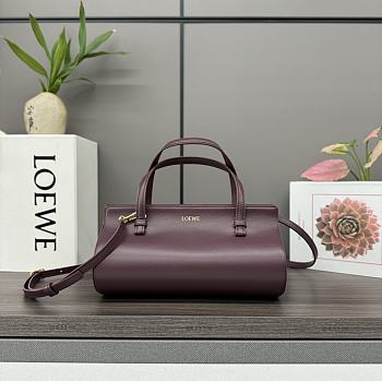 Loewe Small Clasp Bag Silk Calfskin Wine 25x13x15cm