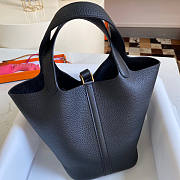 Hermes Picotin Black Gold Bag 18cm - 4