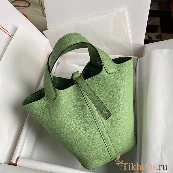 Hermes Picotin Green 18x13x9cm - 1