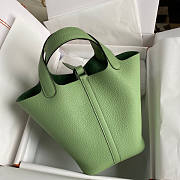 Hermes Picotin Green 18x13x9cm - 3