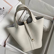 Hermes Picotin White Bag 18x13x9cm - 1