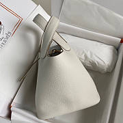 Hermes Picotin White Bag 18x13x9cm - 5