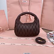 Miu Miu Wander Bag Matelassé Nappa Brown 23x13x7cm - 6