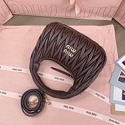 Miu Miu Wander Bag Matelassé Nappa Brown 23x13x7cm - 2