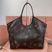Miu Miu Ivy Leather Tote Bag Brown 38x38x18cm - 4