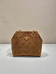 Prada Antique Chain Bag Brown 24x27x6cm - 1