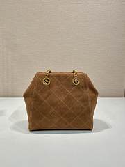 Prada Antique Chain Bag Brown 24x27x6cm - 2