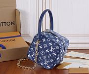 Louis Vuitton LV Square Bag Blue Denim 16x16x16cm - 5