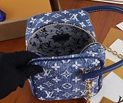 Louis Vuitton LV Square Bag Blue Denim 16x16x16cm - 3