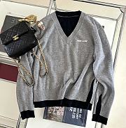 Miu Miu Silk Cashmere V-neck Sweater - 1