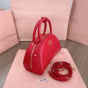 Miu Miu Leather Red Top Handle Bag 24x15.5x11cm - 4