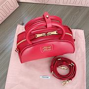 Miu Miu Leather Red Top Handle Bag 24x15.5x11cm - 3