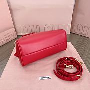 Miu Miu Leather Red Top Handle Bag 24x15.5x11cm - 2