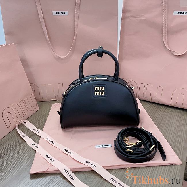 Miu Miu Leather Black Top Handle Bag 24x15.5x11cm - 1