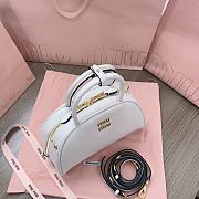 Miu Miu Leather White Top Handle Bag 24x15.5x11cm - 2