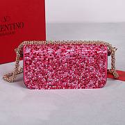 Valentino Garavani Small Pink Locò Shoulder Bag 19x10.5x5cm - 3