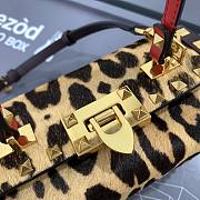 Valentino Rockstud Hair Leopard Box Bag 19x12x8cm - 4