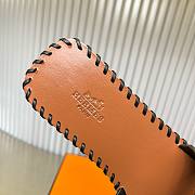 Hermes Oran Black Brown Slides - 2