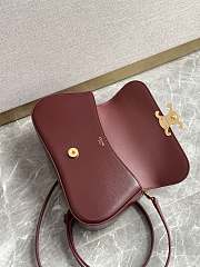 Celine Teen Lola Shiny Calfskin Red Wine 20x11.5x5cm - 3