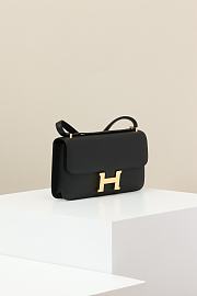 Hermes Constance Bag Black Epsom Gold 24x13x4cm - 5