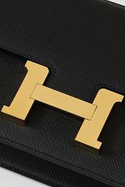 Hermes Constance Bag Black Epsom Gold 24x13x4cm - 2