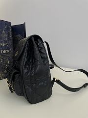 Dior Medium Caro Backpack Black Lambskin 23 x 26.7 x 12.5 cm  - 4