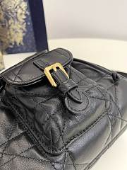 Dior Small Caro Backpack Black Lambskin 19.5 x 18.5 x 8.5 cm - 4