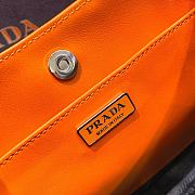 Prada Cleo Brushed Leather Shoulder Bag Orange 27x21x5cm - 4