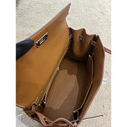 Hermes Kelly 25 Retourne Veau Barenia Brown 25cm - 6