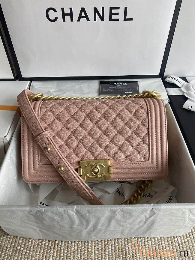 Chanel Leboy Bag Pink Caviar Gold 25cm - 1