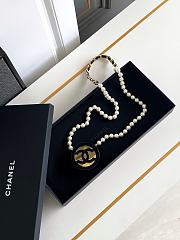 Chanel Long Necklace Metal Resin Glass  - 4