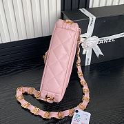 Chanel Flap Bag Pink Lambskin 22.5cm - 6