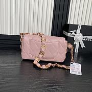 Chanel Flap Bag Pink Lambskin 22.5cm - 5