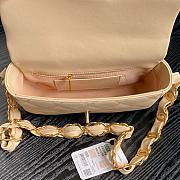 Chanel Flap Bag Beige Lambskin 22.5cm - 2