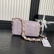 Chanel Flap Bag Light Purple Lambskin 22.5cm - 5