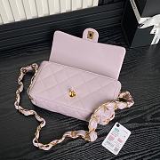 Chanel Flap Bag Light Purple Lambskin 22.5cm - 3
