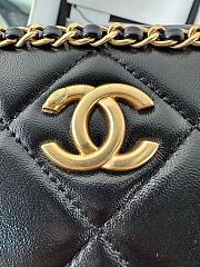 Chanel Small Camera Case Lambskin Gold Black 23x14x7cm - 3