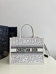 Dior Book Tote Dioramour Medium White Black Red 36.5 x 28 x 16.5 cm - 1