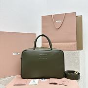 Miu Miu Top Handle Bag Green 34x23x10cm - 1